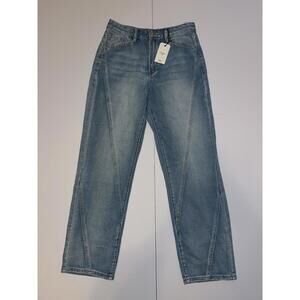 Forever 21 Premium Straight Leg Jeans Size 27 Medium Wash Stretch * Order Now!
